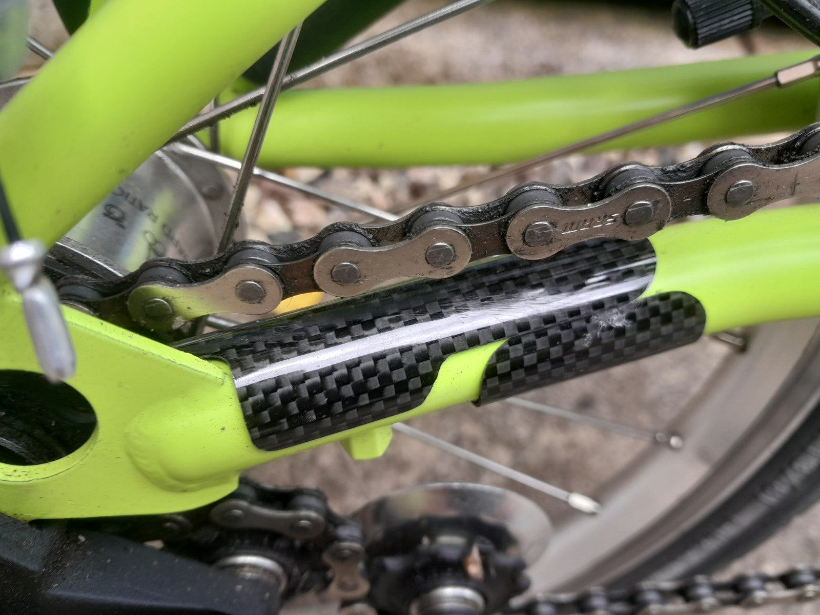 Brompton 3 speed custom matt black and lime lots of extras and upgrades