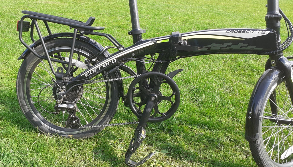 Carrera Crosscity E 20in Folding bike Black/Green .