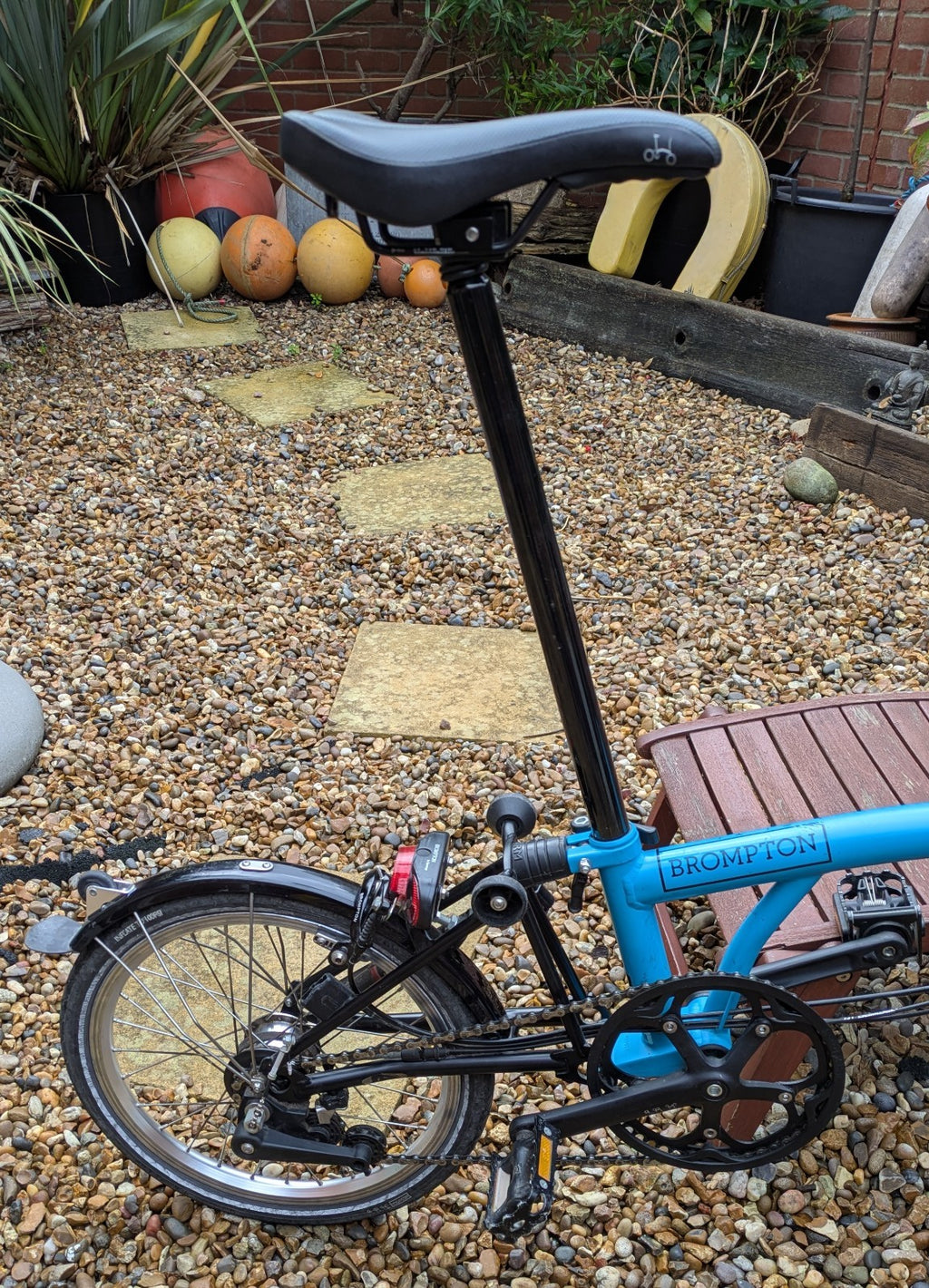 Brompton C Line Black Edition - 6 speed  folding Bike - Sky Blue - VGC!