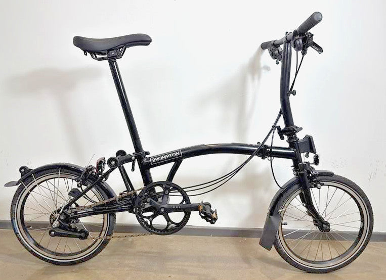 Brompton C Line 6 Speed 2024 Low Handlebar Folding Bike - Matt Black