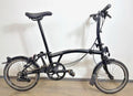 Brompton C Line 6 Speed 2024 Low Handlebar Folding Bike - Matt Black