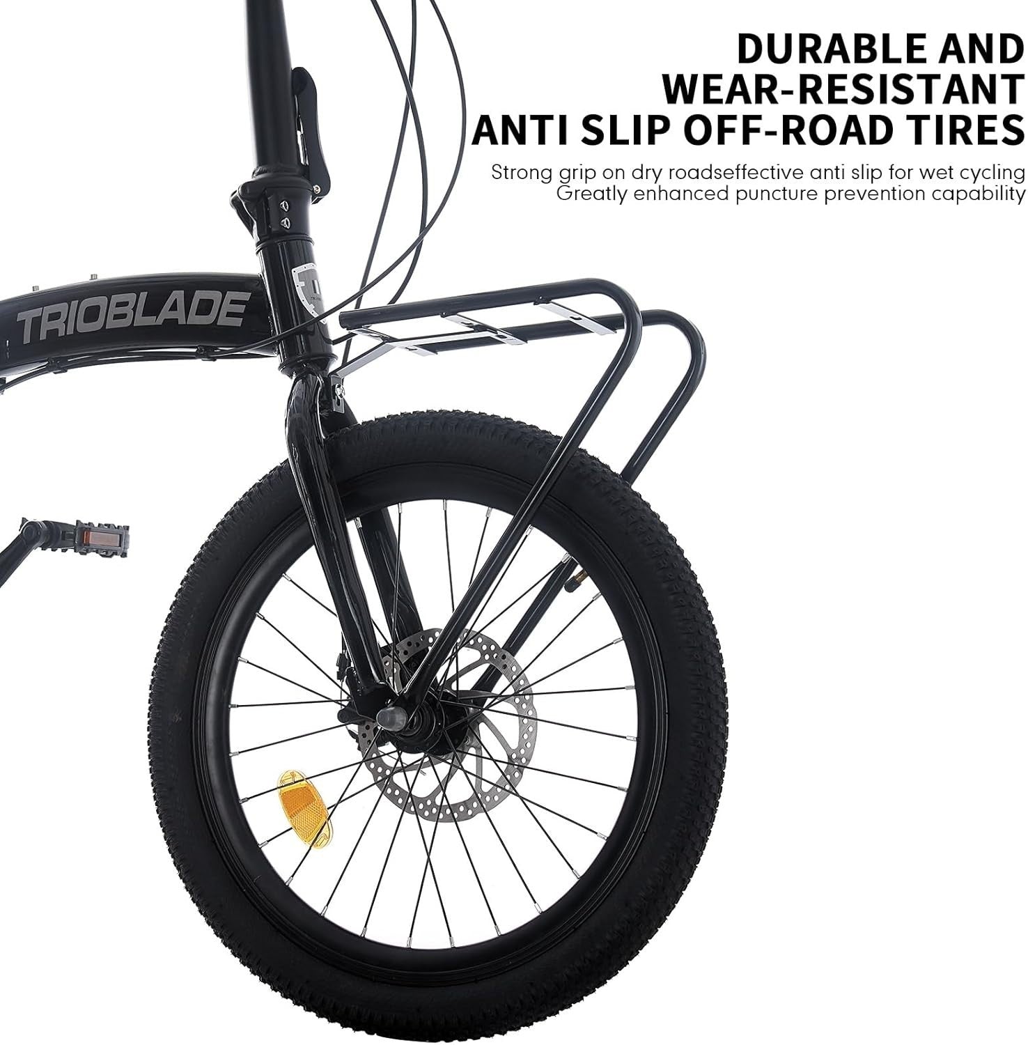 20" Folding Bike 7 Speed Disc Brake Lightweight Adult Commuter Bicycle