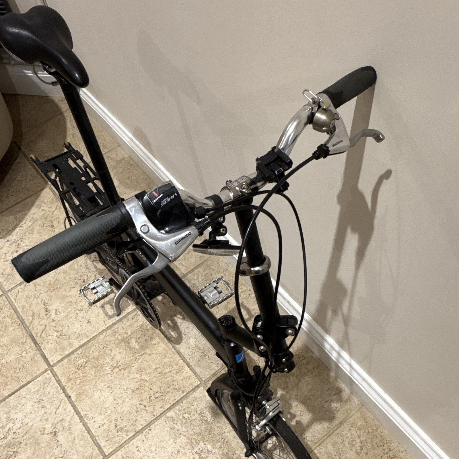 Mezzo D9 Folding Bike, 16inch Wheels,  Black Frame