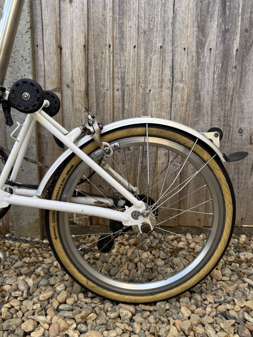 Brompton S2L Folding Bike White Good Condition