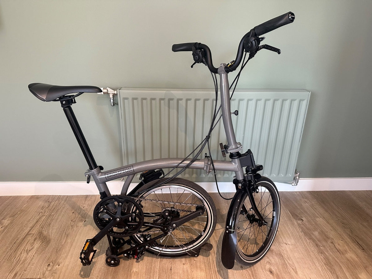 Brompton P Line Explore Mid Bar 12 Speed - Sky Grey