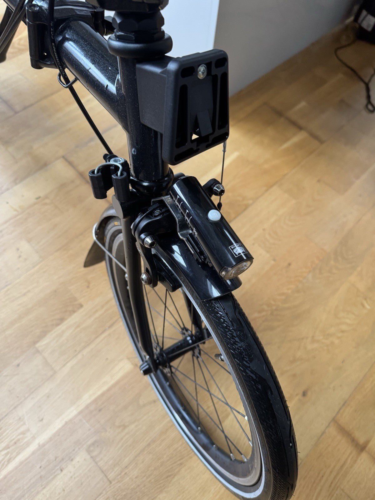 Brompton P Line 4 Speed 2023 Mid Handlebar Folding Bike - Midnight Black