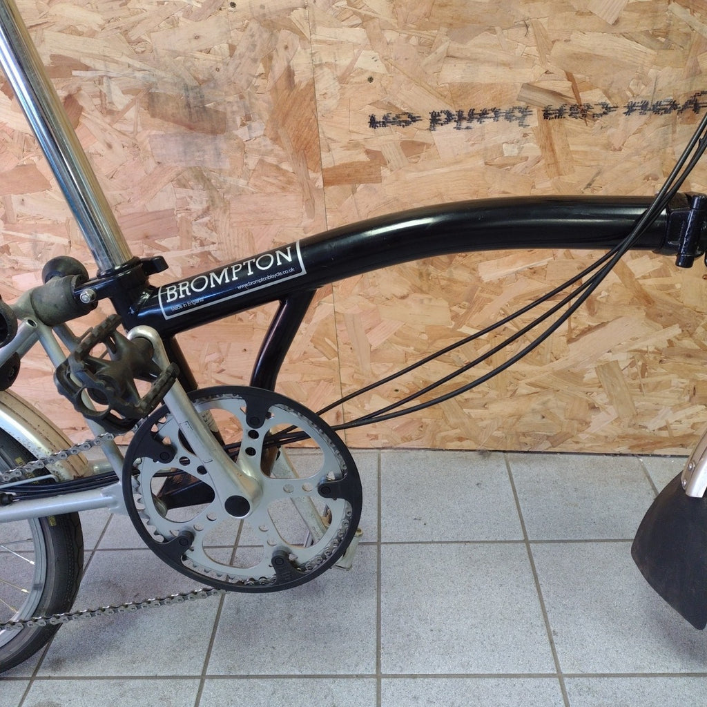 Brompton M6L 2007 Folding Bike Black Serviced Ready To Ride Six-Speed Hub Gear