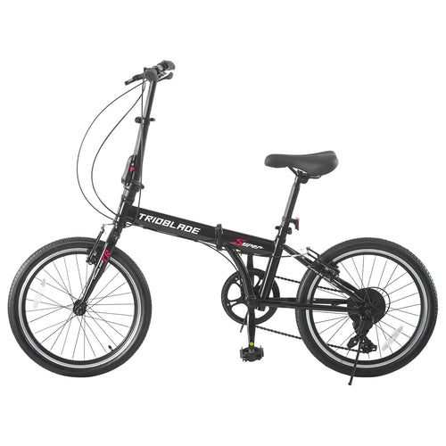 20 Inch Folding Bike Adults 7 Speed Drivetrain City Commuter Bicycle Men Women