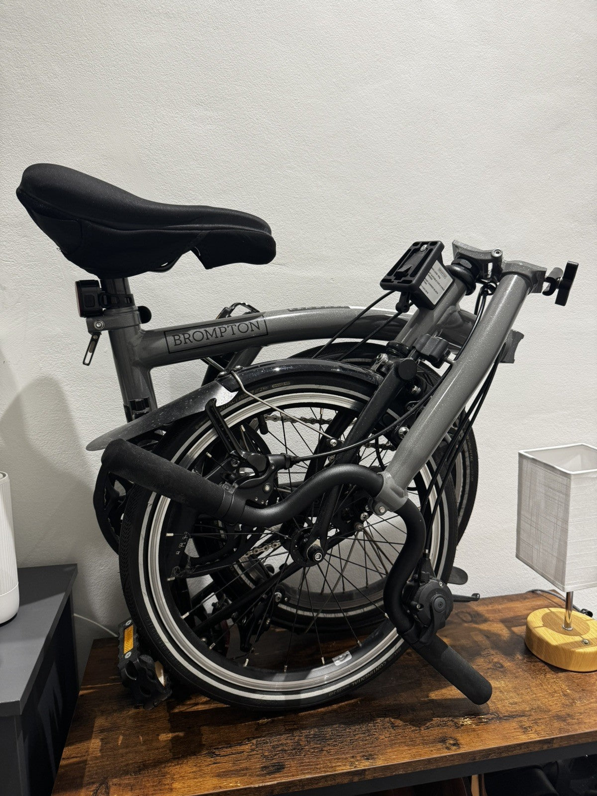 Brompton P Line Urban 4-Speed Folding Bike Storm Grey, Lightweight, Excellent C