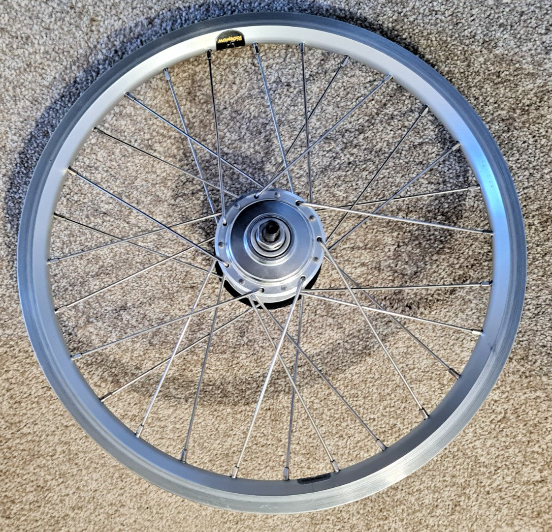 Brompton BWR 6 Speed 16"  Wheel -Set -Front and Rear- Silver - 28 Hole