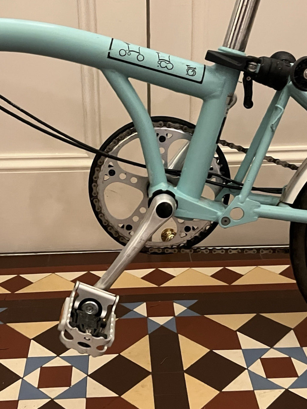 Brompton M3L Folding Bike Blue with Carry Bag