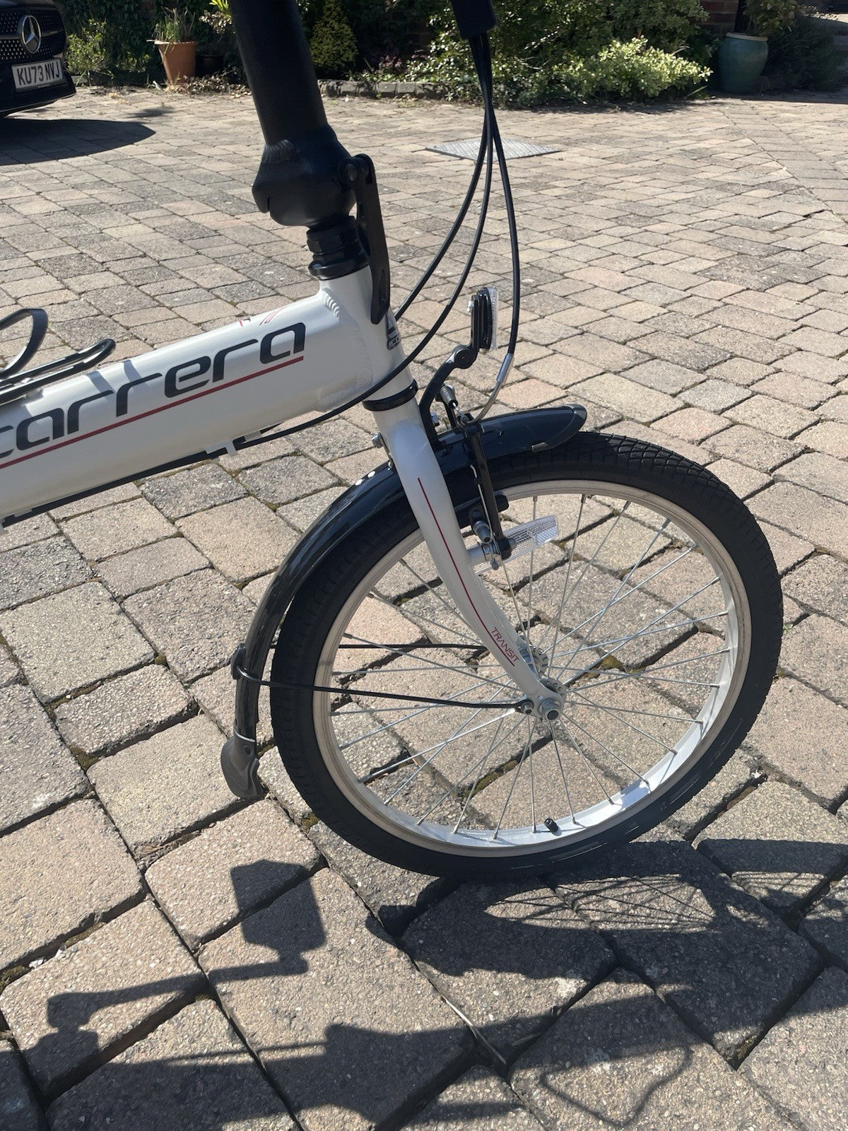 Carrera Transit Lightweight Folding Bike 6061 T6 Aluminium White Colour