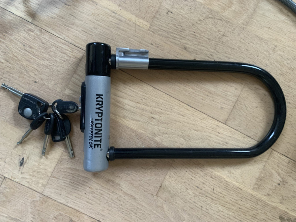 Dawes Kingpin Folding Bike Silver + Kryptonite Lock + Double Loop Cable + Lights