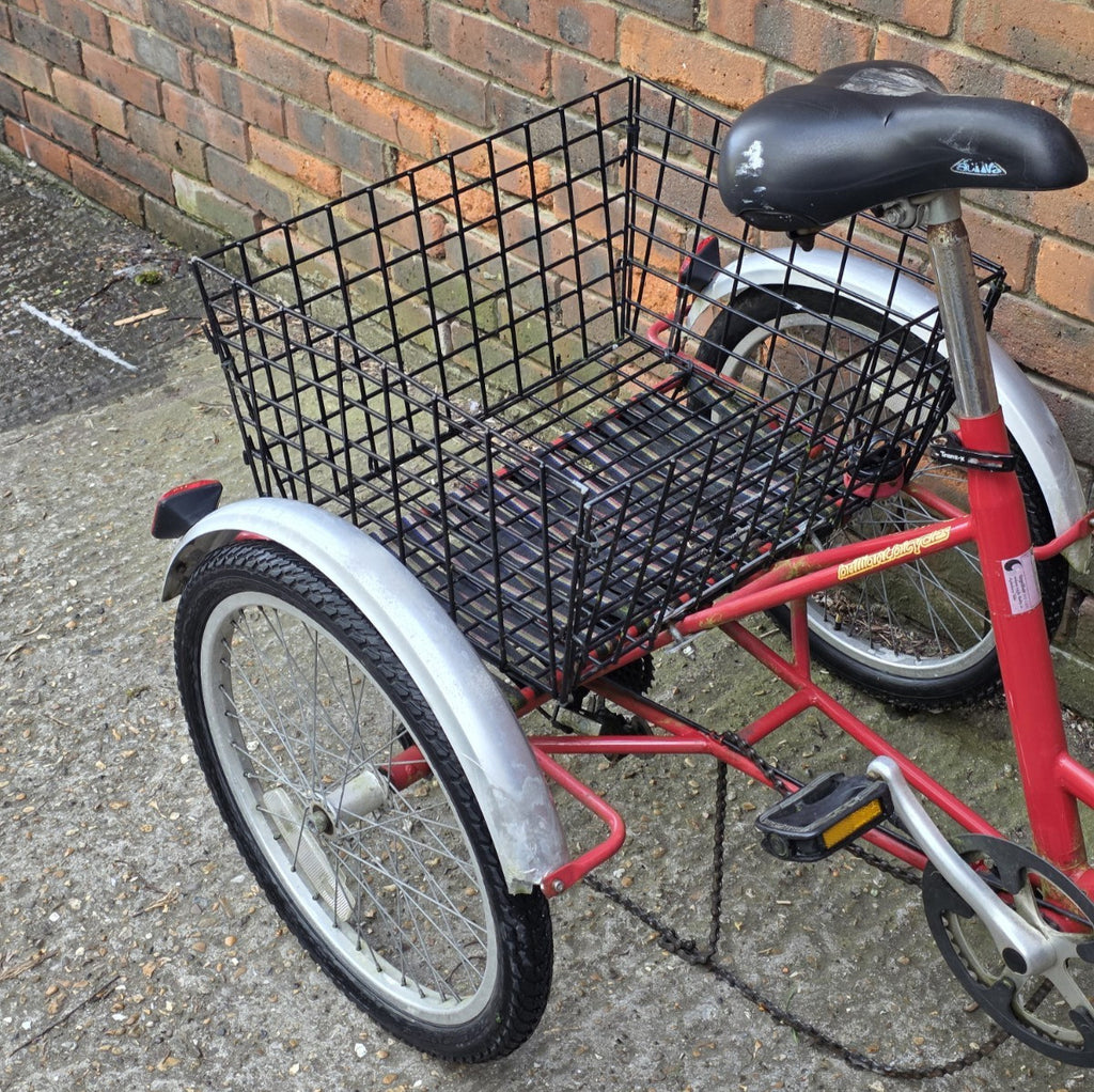 BRILLIANT BICYCLES TRI-1 FOLDABLE TRICYCLE BIKE (17" FRAME w/ 20" WHEELS) BASKET