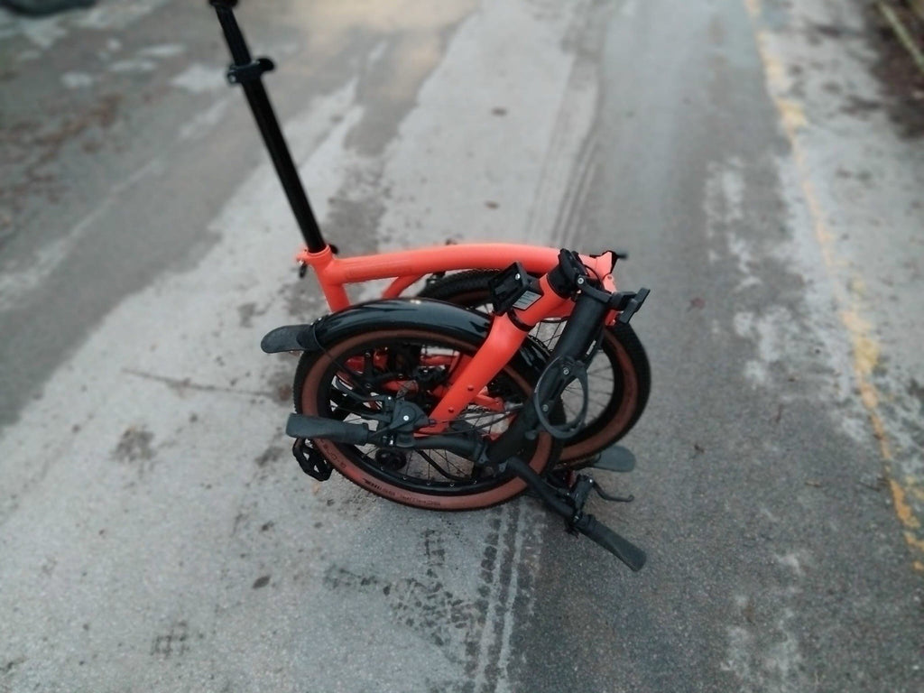 Brompton G Line Folding Bike, large , Adventure Orange, 8 Speed Alfine