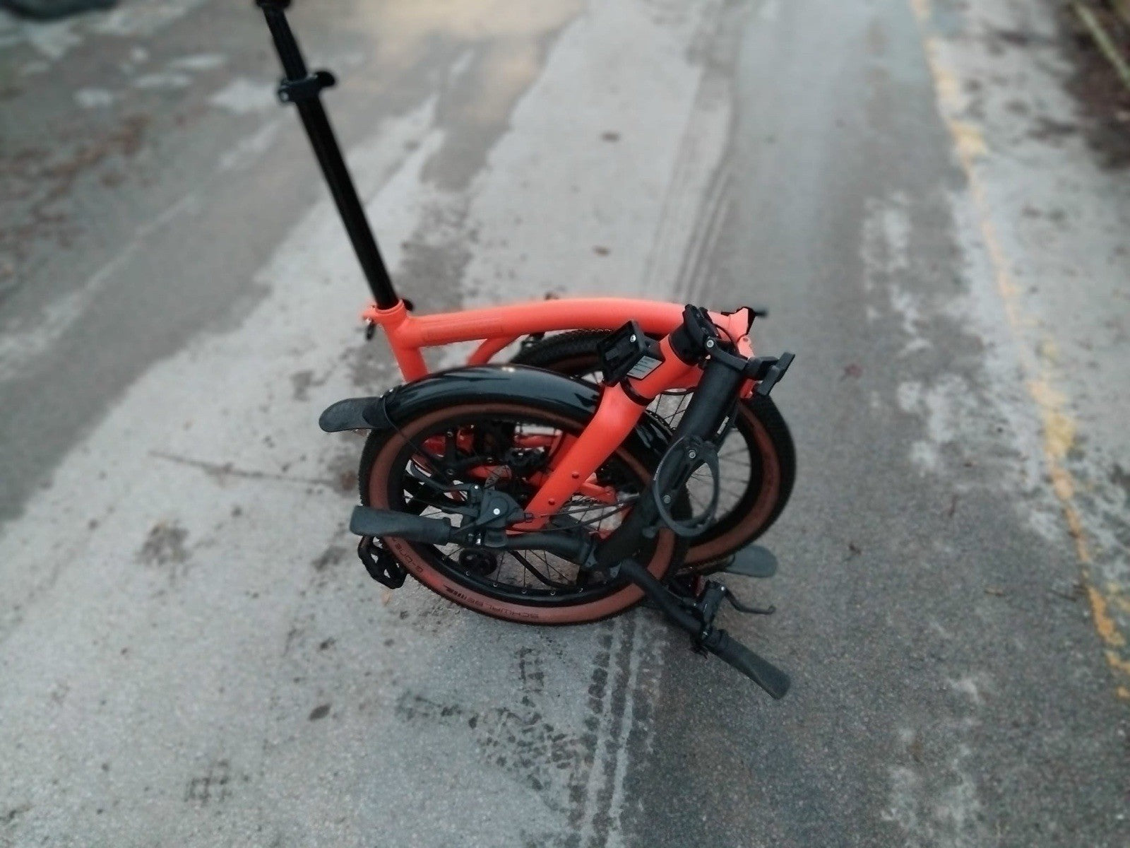 Brompton G Line Folding Bike, large , Adventure Orange, 8 Speed Alfine