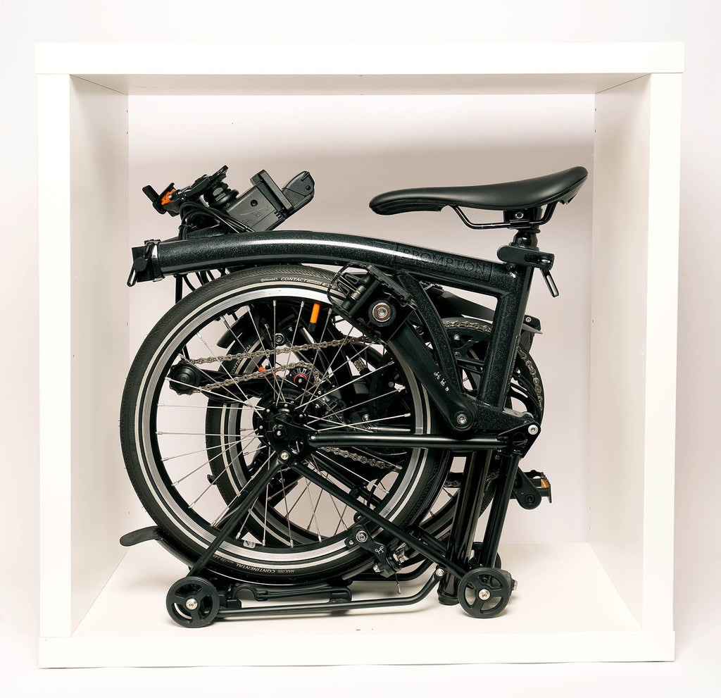 BROMPTON ELECTRIC P LINE 4 SPEED FOLDING BIKE IN BLACK SPARKLE
