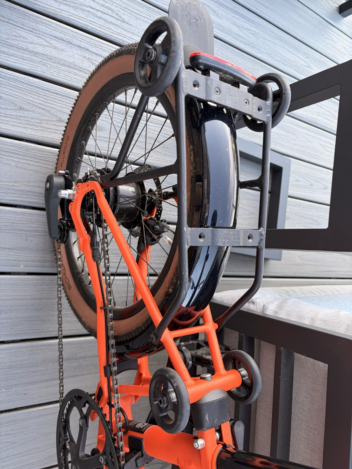 Brompton G Line 8-Speed Folding Bike. Large. Orange. Excellent Condition