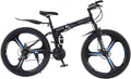 Folding 27.5" Mountain Bike 21 Speed Dual Suspension Men Women MTB