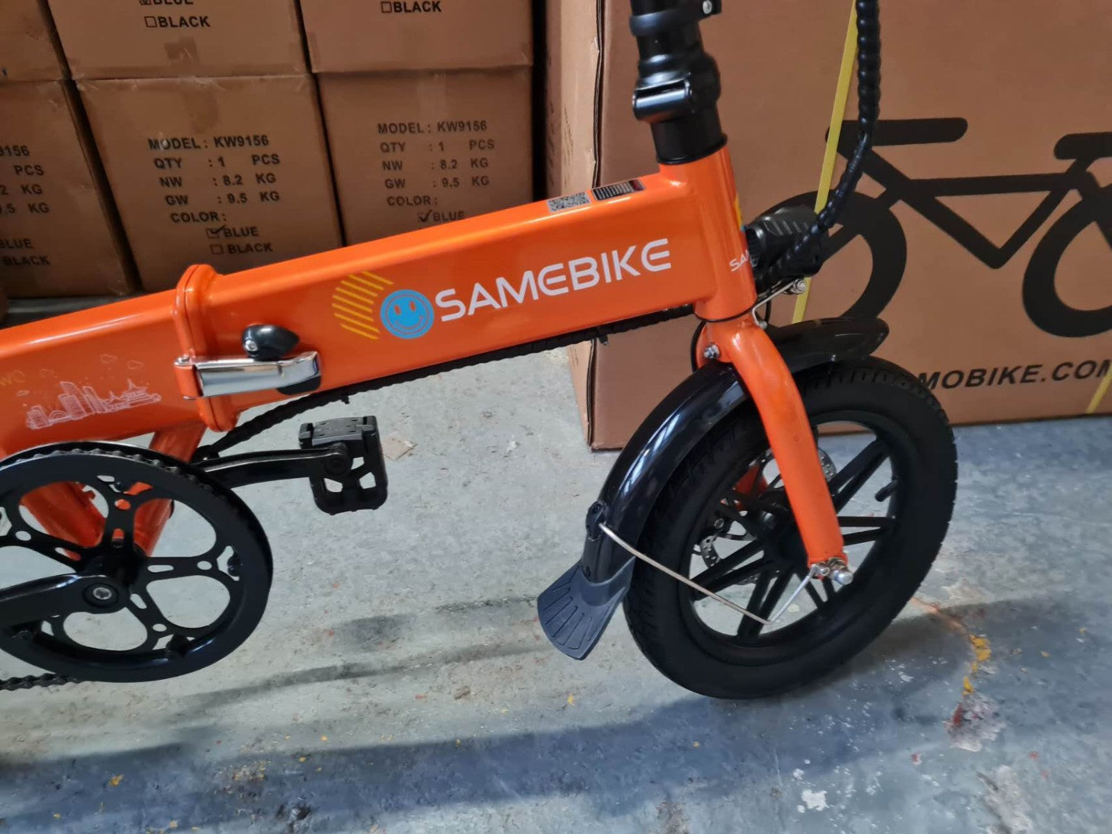 14" All-Terrain Folding bike, 36V 7.8Ah Battery, 25KM/h, Full Disc-U14R Orange
