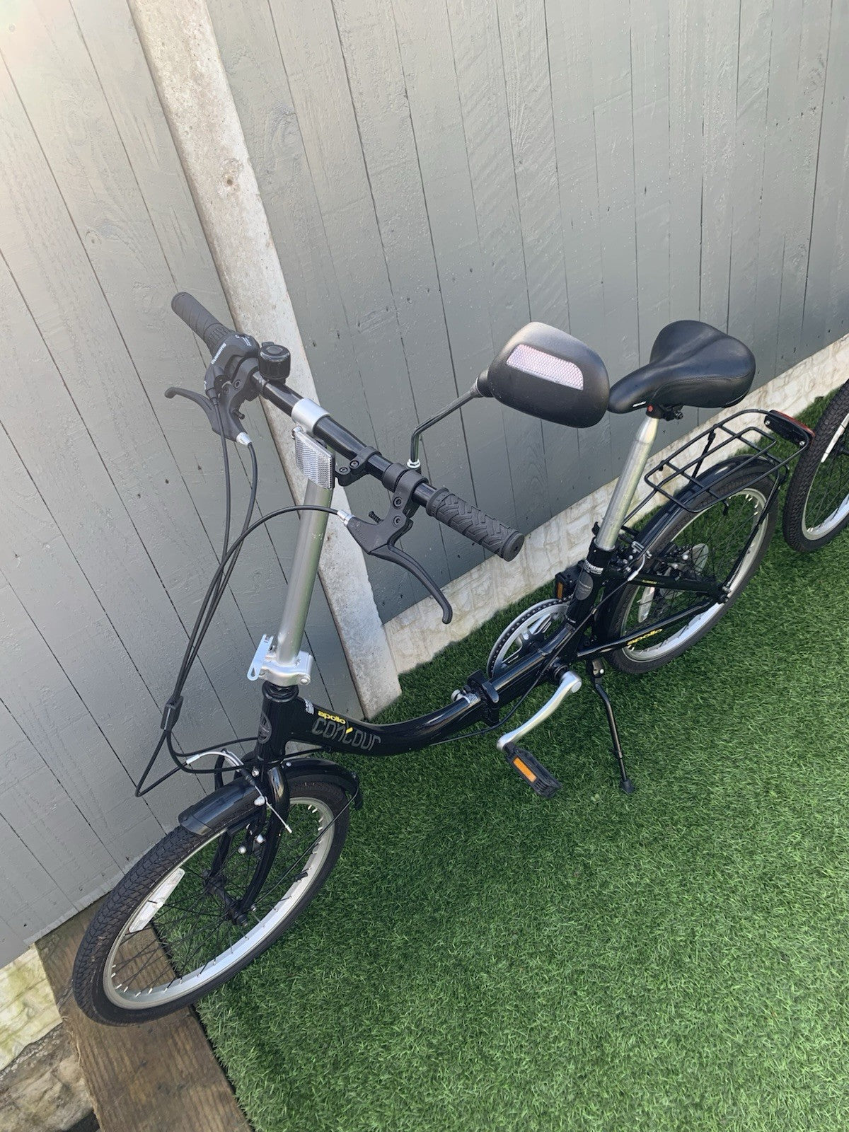 Apollo Contour Unisex Folding Bike 7 Speed, Black, 20" Wheels,