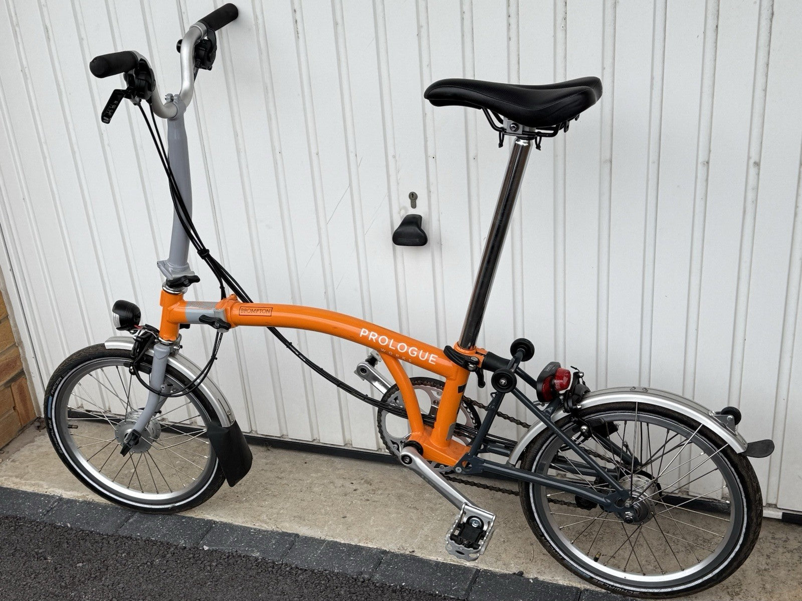 Brompton M3L Folding Bicycle (2017) with Lights Excellent Condition