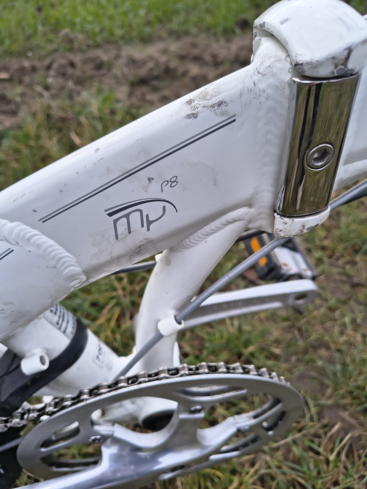 Dahon Mu P8 Folding Bike Cycle White Aluminium Frame 8 Speed 20" Wheel Serviced