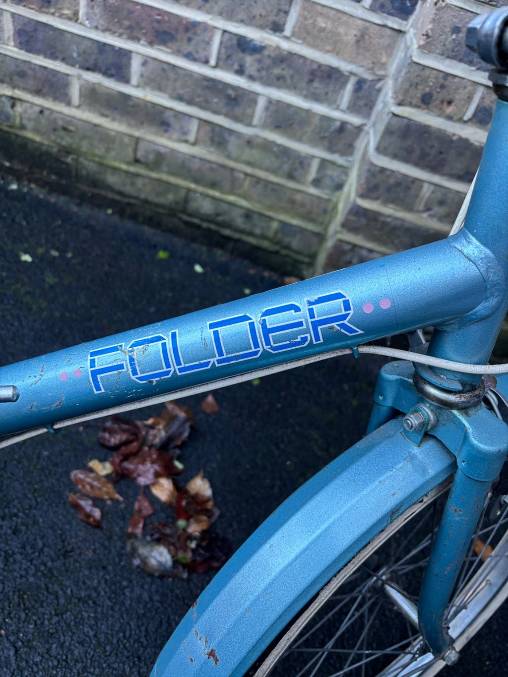 BSA folding bike, used, circa 1960/70, blue