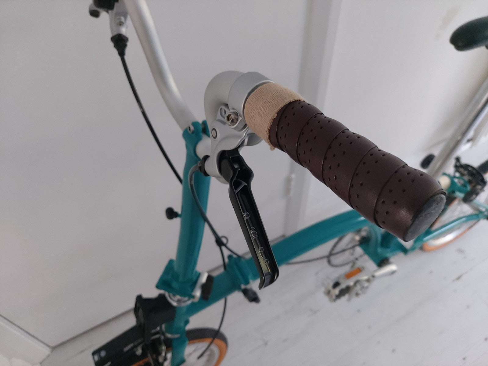 Brompton M1E Lagoon Blue Foldable Bike