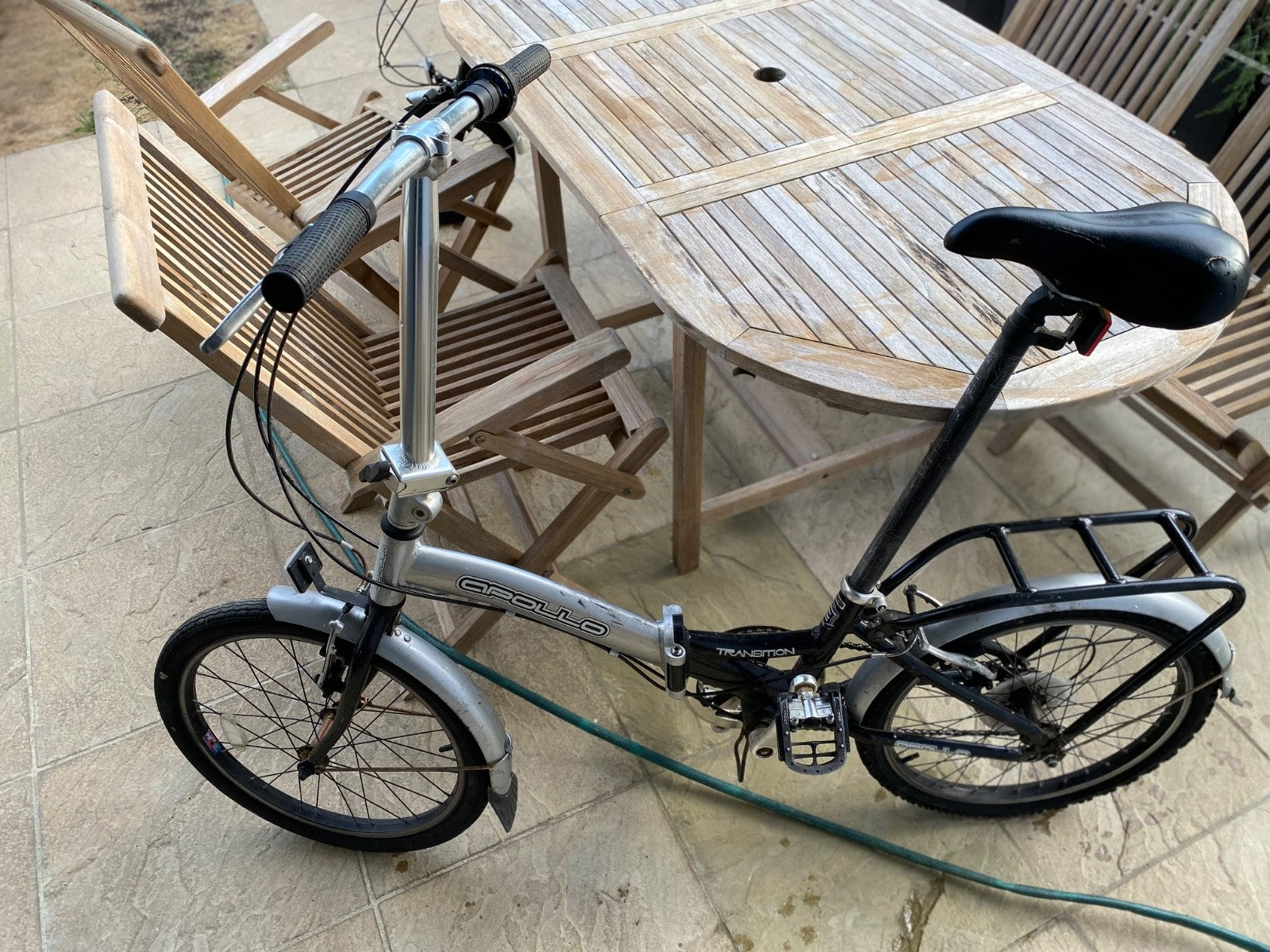 Apollo Transition 20in Folding Bike 6-Speed Aluminium Mudguards Silver/Black