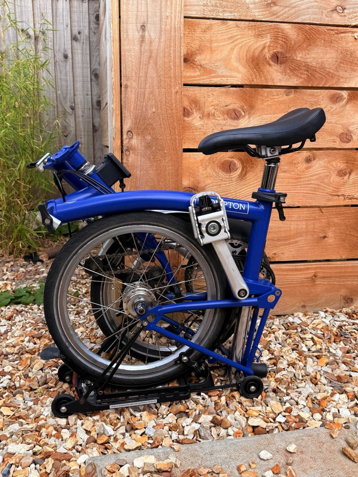 Brompton C Line 16in Blue Folding Bike, Mudguards, Rear Rack, Reflectors