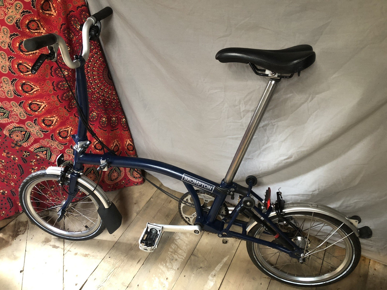 Brompton M3L 3 Speed Folding Bike C-line Equivalent Tempest Blue