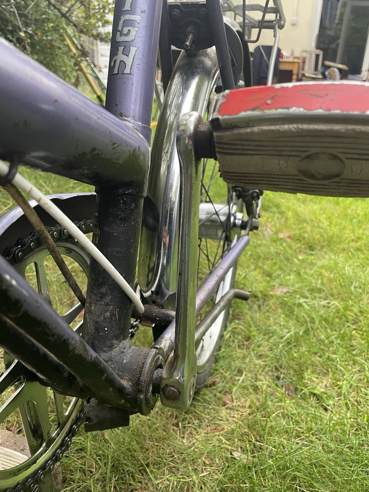 Raleigh Stowaway 1976 Folding Bike Purple Sturmey Archer Desirable Brooks Saddle