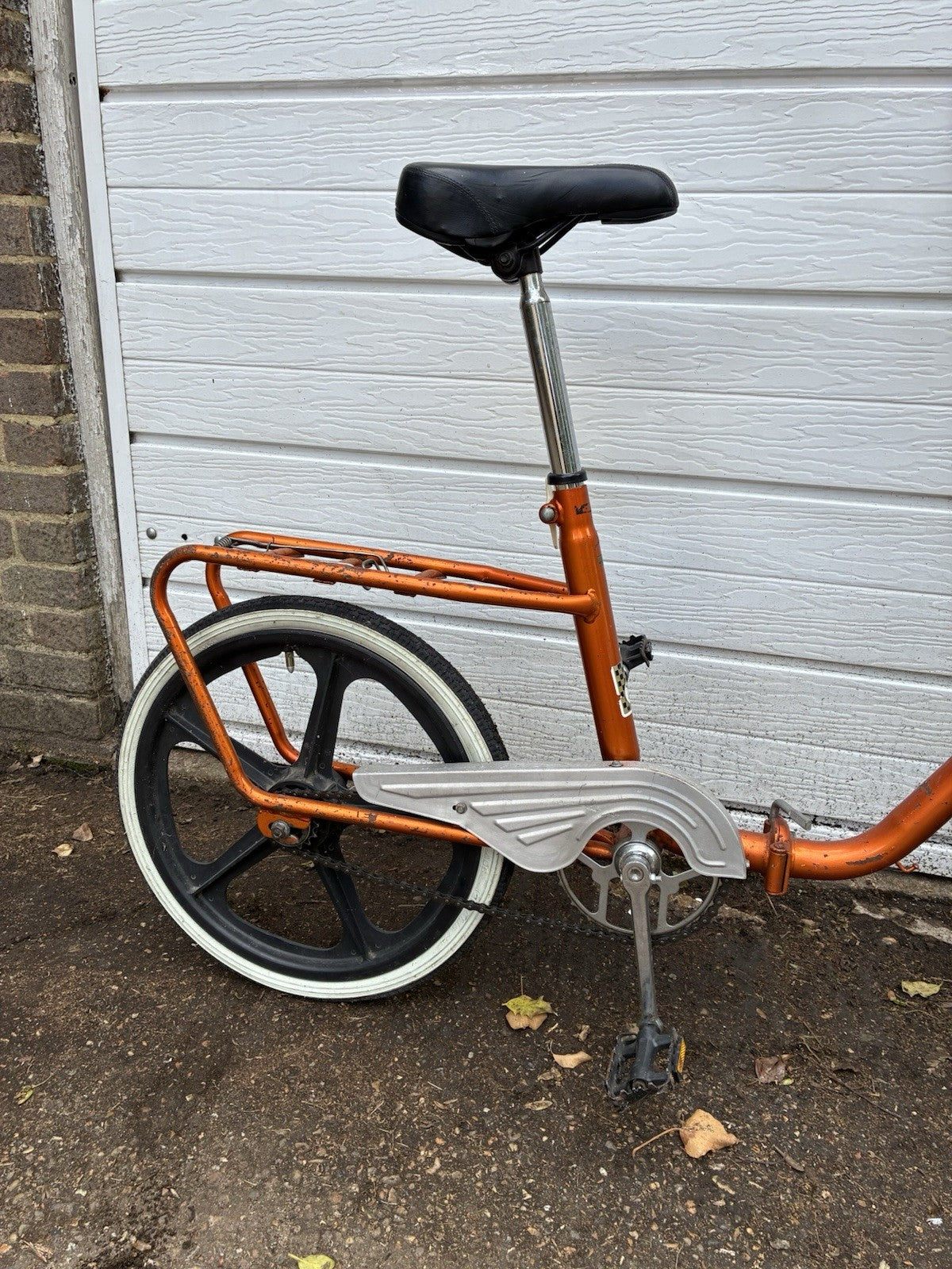 Vintage 1970s Hawk Cycles Step Through Bicycle - Orange - Skyway II Rims