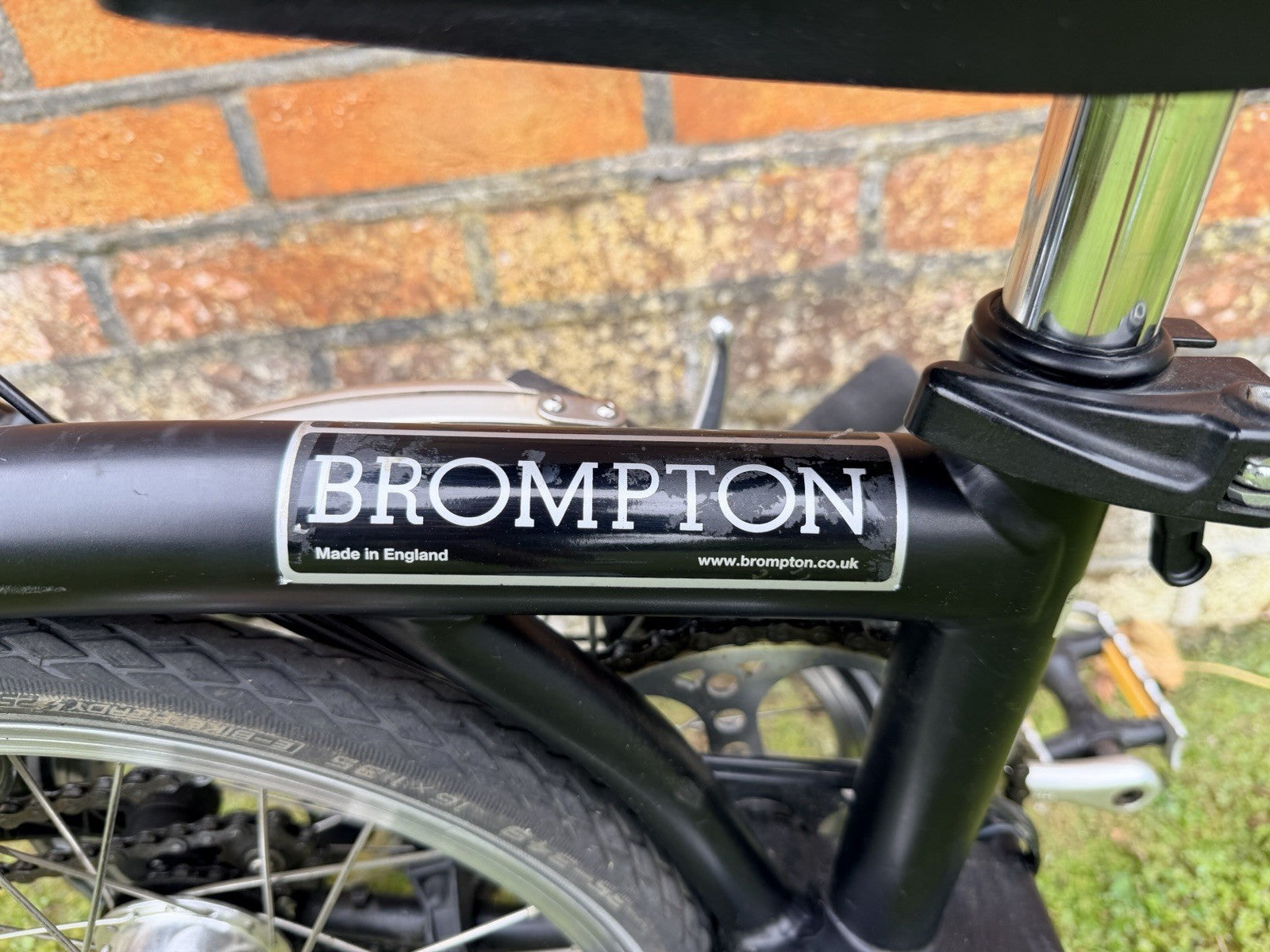 Brompton M3L Black Folding Bike, 3 Speed, Great Condition