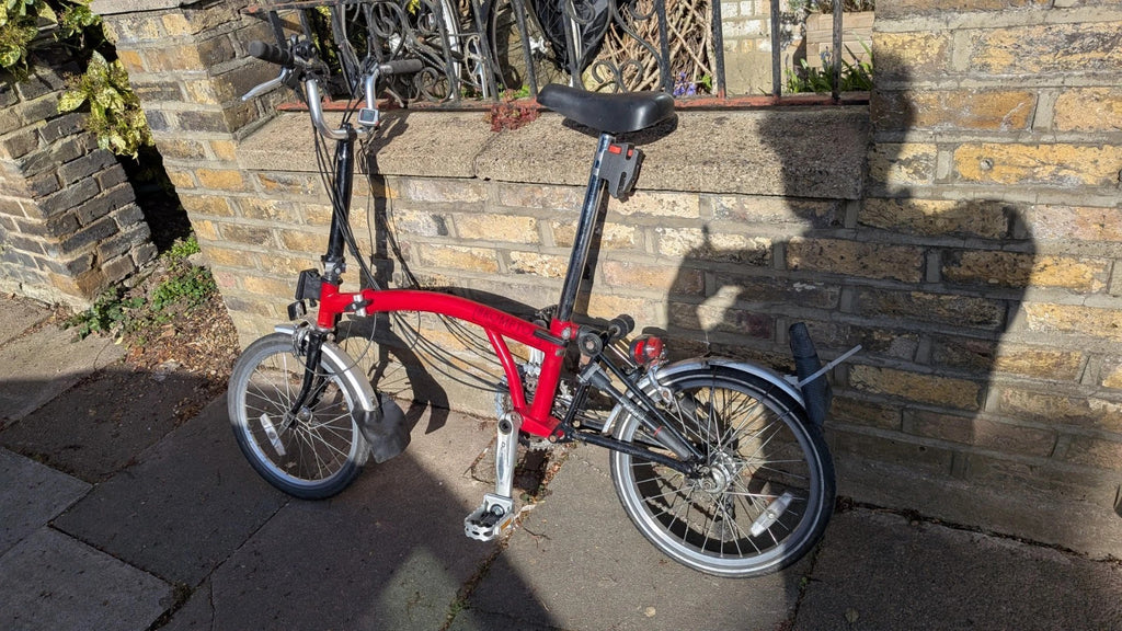 Brompton Folding Bike 6-Speed, Red
