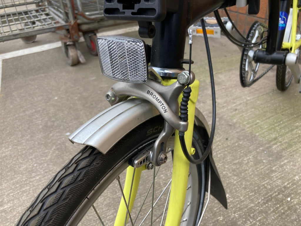 Brompton C Line 6 Speed Folding Bike Low Handlebar S6R - Black/Yellow