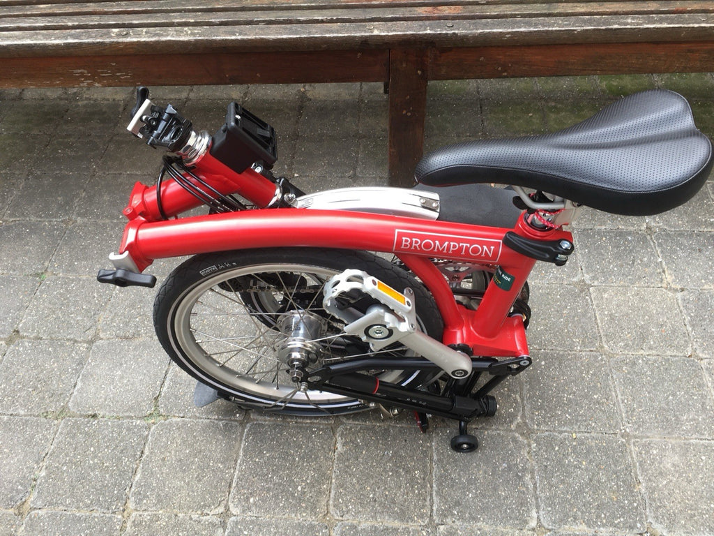 Brompton M6L Folding Bike - Red 6 Speed