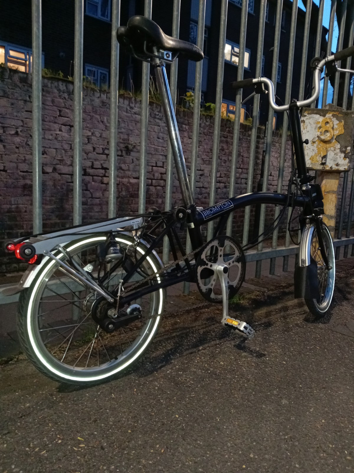 Brompton 3 Speed H3R Black Folding Bike