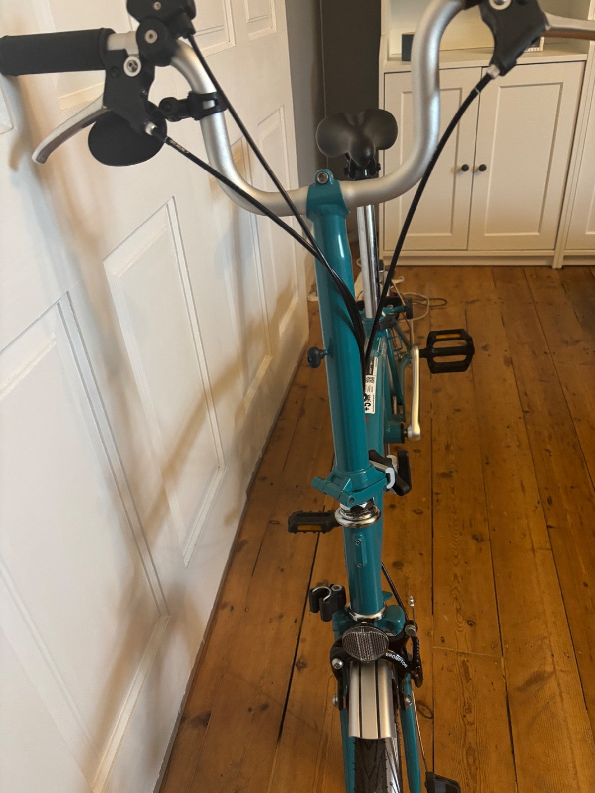 Brompton blue B75 folding bike excellent condition