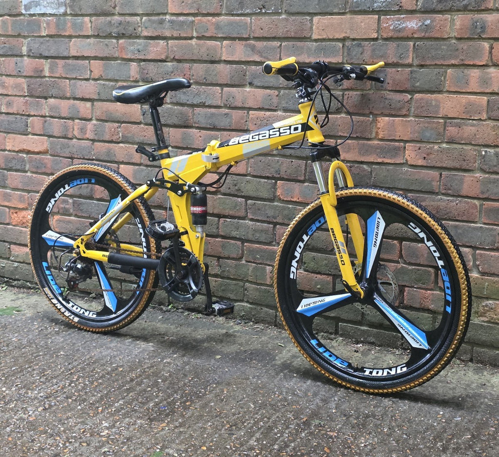 BEGASSO SOLDIER FOLD UP MOUNTAIN BIKE (42cm FRAME SIZE w/ 24" WHEELS)
