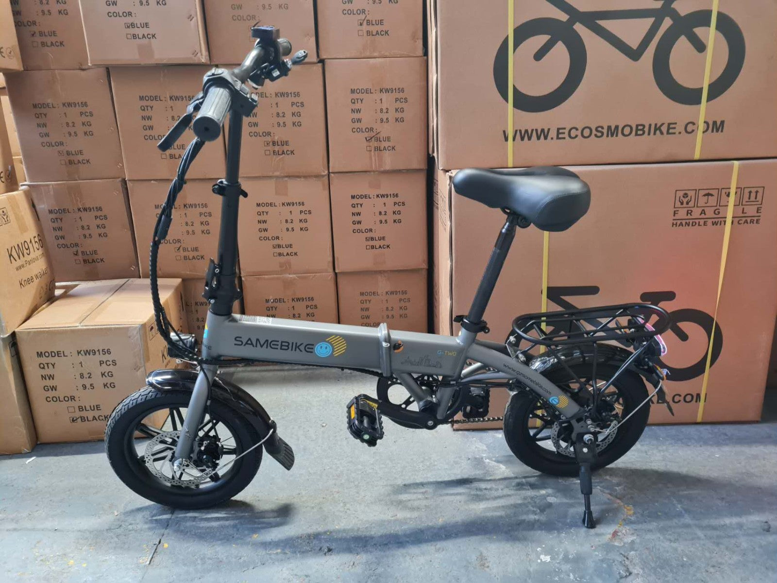 14" All-Terrain Folding bike, 36V 7.8Ah Battery, 25KM/h, Full Disc-U14R Grey
