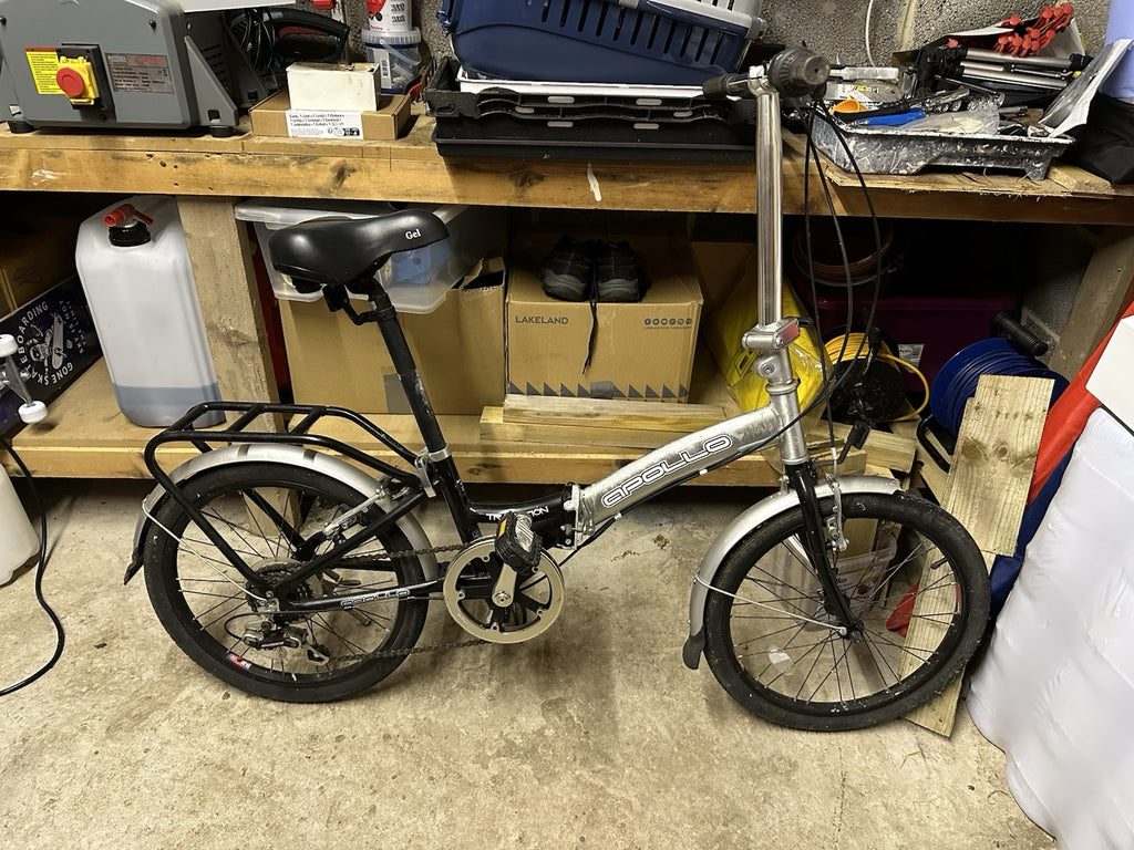 apollo transition folding bike 6 revoshift gears 20inch wheels adults unisex