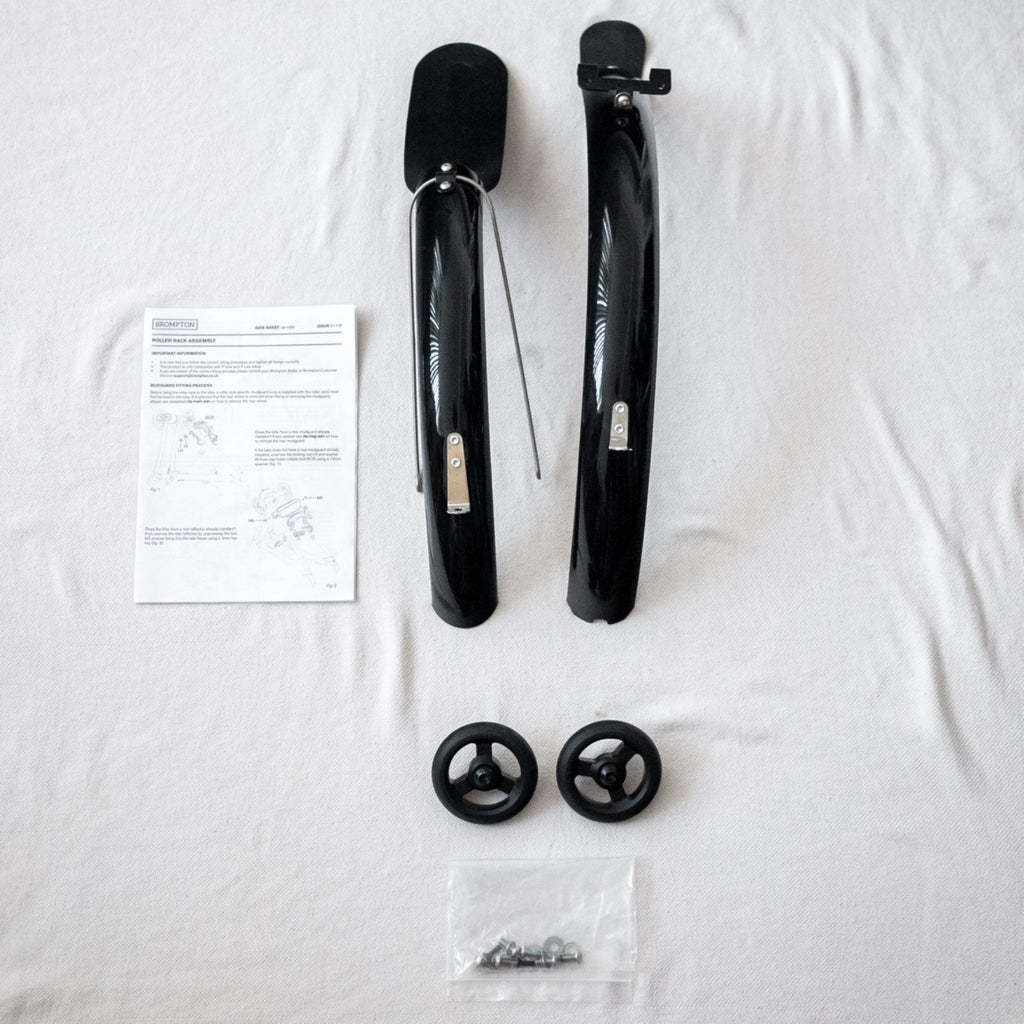 Brompton P/T line Advance Front Rear Mudguard Rack G Line 70mm Roller Wheels NEW
