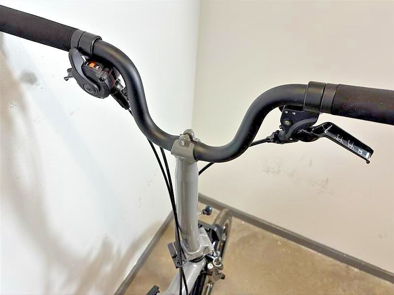 Brompton P Line 4 Speed 2022 Mid Handlebar Folding Bike - Storm Grey