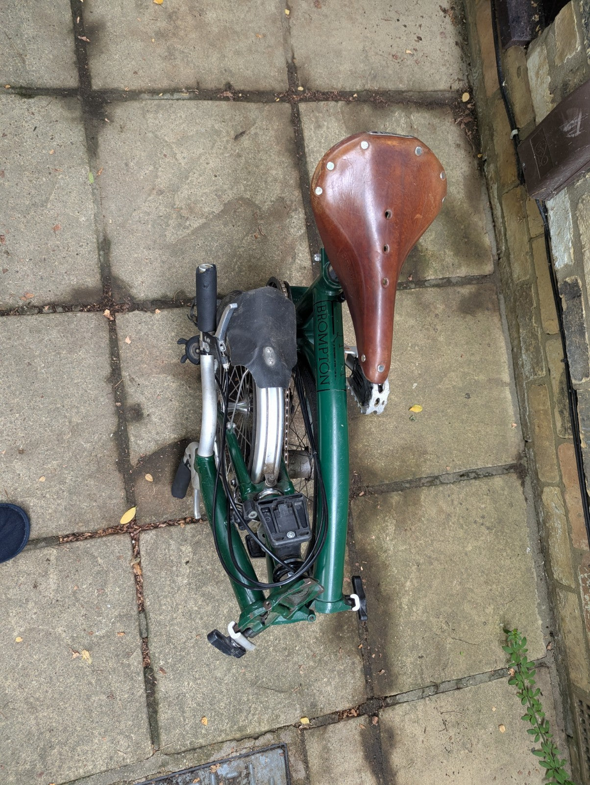 Brompton Folding Bike 16in Wheels Green 3Speed Derailleur Gears