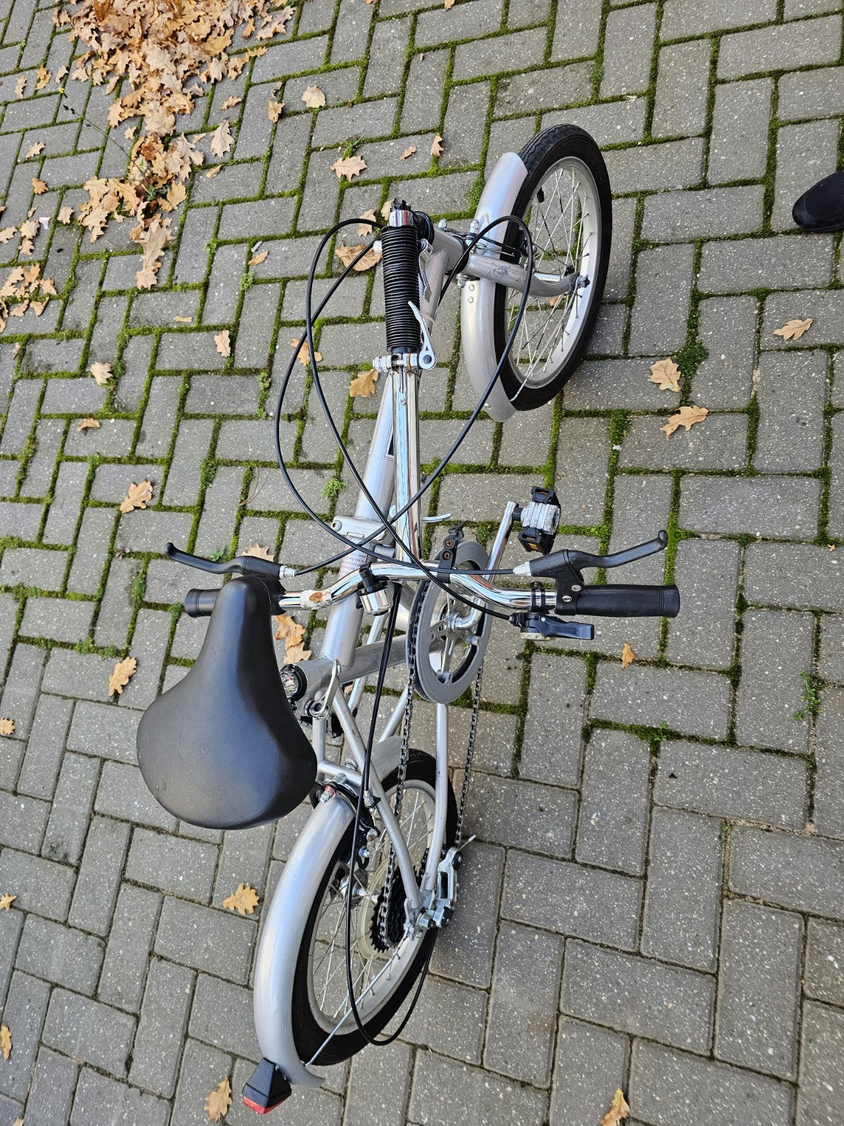 Seasure Folding Bike 16" 6-Speed Compact Lightweight Commuter Silver