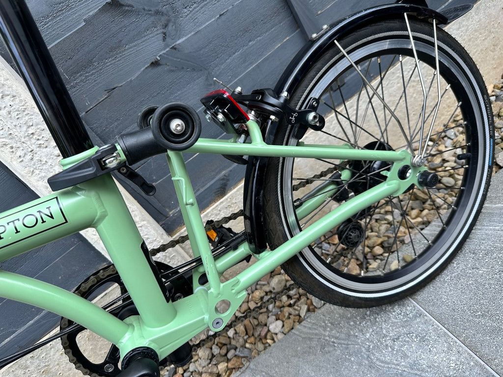 Brompton C Line Urban 2 Speed 2023 Folding Bike Matcha Green With Cover