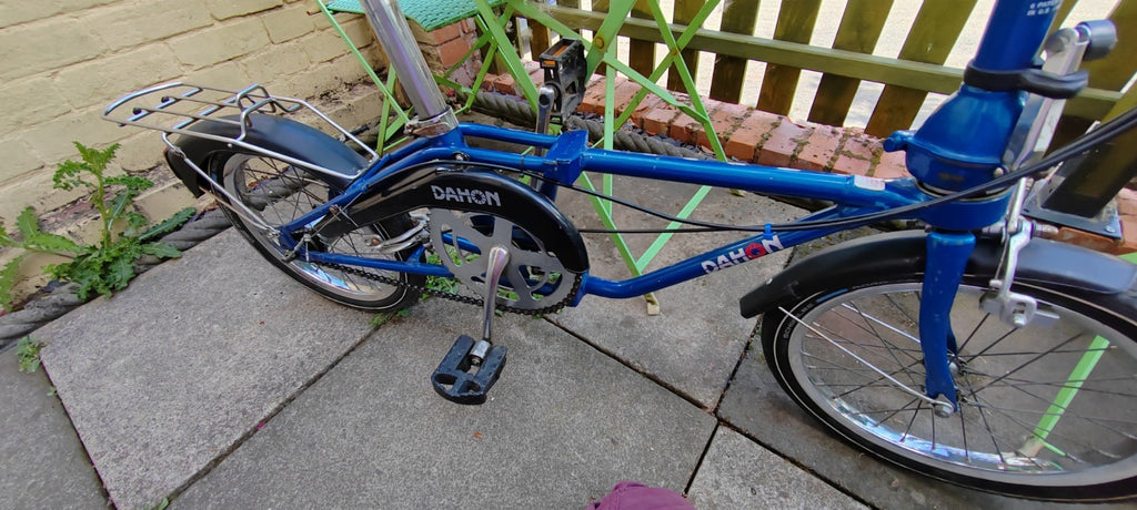 Dahon Folding Bicycle 16" Wheels Blue 3 speed Vintage GWO Collection Only Leics