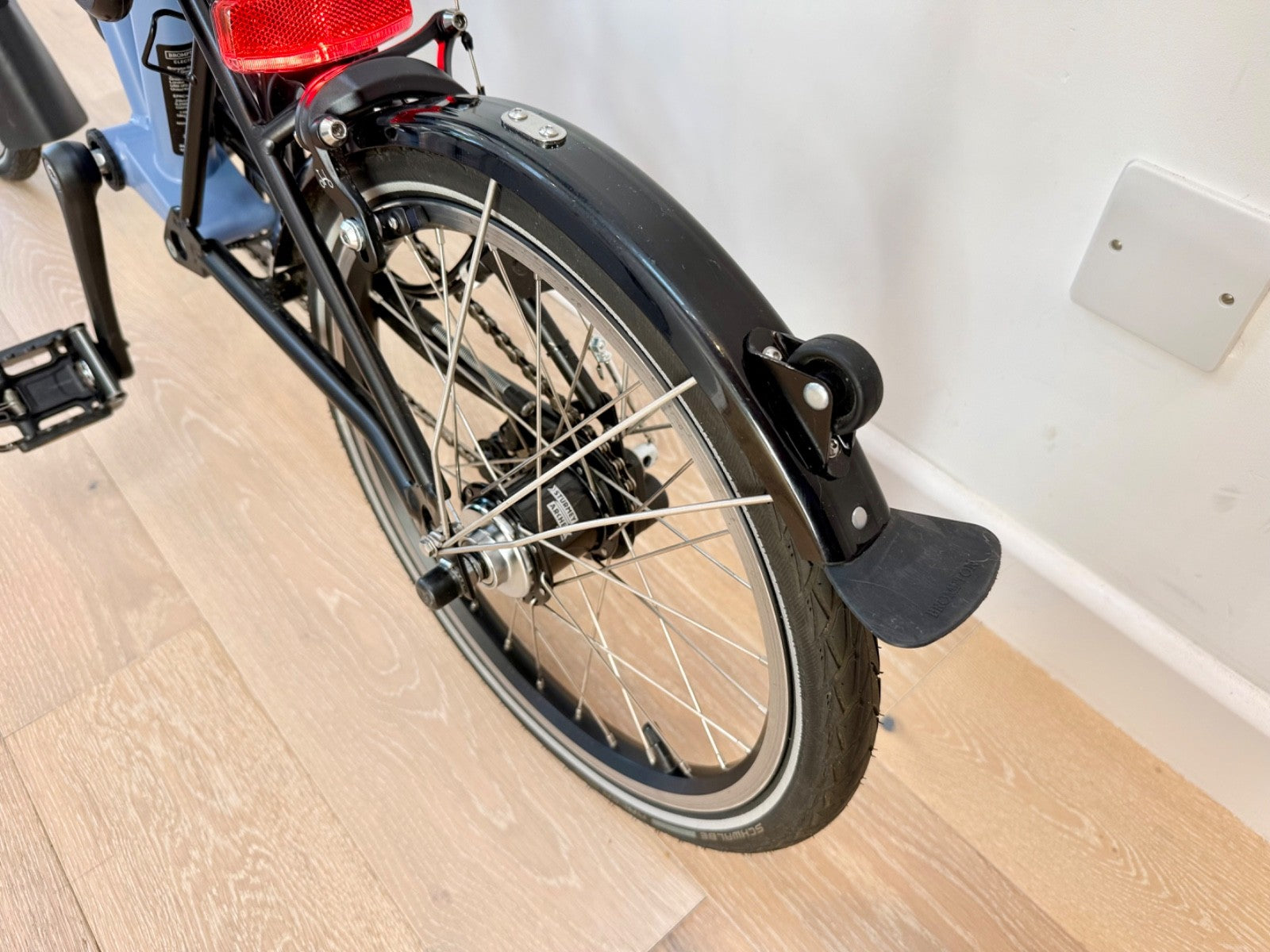 Brompton Electric C Line 6 Speed Folding Bike 2023 - Cloud Blue - RRP £3060 H6L